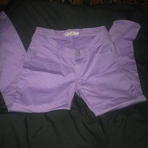 Old navy Purple and white pot dot pants